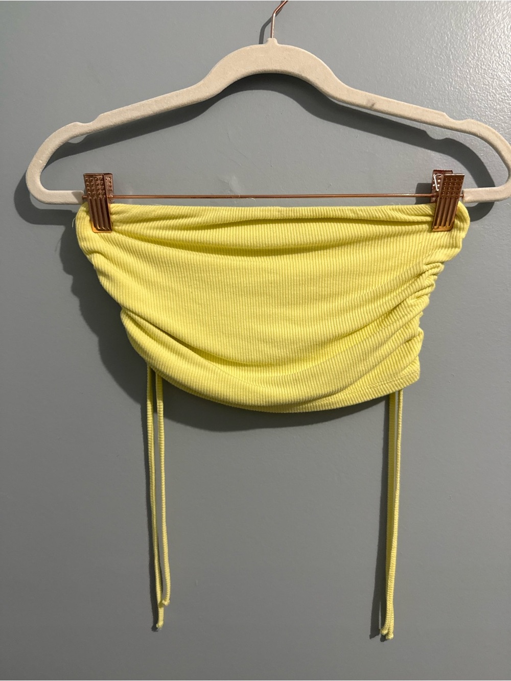 Me to We Yellow Tube Top Size XS